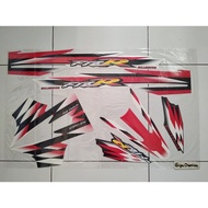 MERAH Yamaha Fiz R Caltex 2002 Black Red Striping Sticker