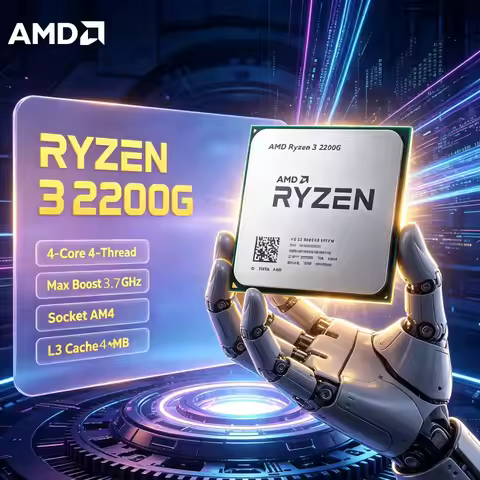 AMD Ryzen 3 2200G Desktop APU Processor YD2200C5M4MFB Vega 8 Graphics Dual Channel DDR4 Quad-Core 3.