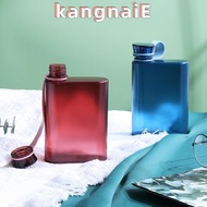 KANGNAI Water Bottle, Flat Shape Large Capacity Sport Bottle,  Plastic Water Cup
