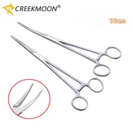 Stainless Steel Locking Forceps Arterial Surgical Clips Curved Straight Fishhook Forceps Hemostatic 