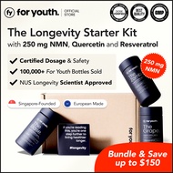NMN Longevity Starter Pack | For Youth | NMN, Resveratrol, Quercetin Supplements, Lab-tested