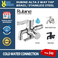 Rubine Alta Chrome Matte 2 Way Tap Brass / Stainless Steel / Matt Black Cold Water ALTA T91331