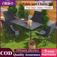 COMBO Table+High Back Chairs Outdoor Camping Folding Chair Glamping Camping Picnic Table and Chair O