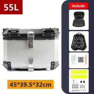 55L Motorcycle Top Case Universal Motorcycle Aluminum Box Moto Rear Luggage Case 55L Motorcycle Stor