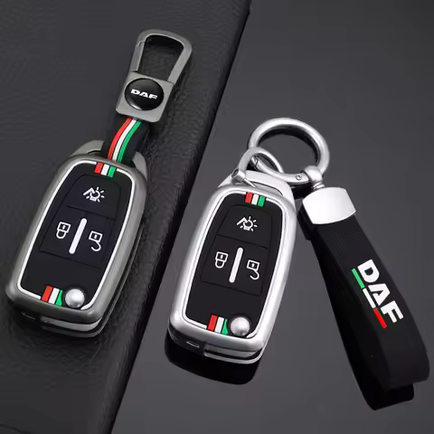Zinc Alloy Silicone Folding Car Remote Key Cover Protector Shell for DAF 106 CF Euro 6 2022 XG XF Tr