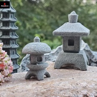 Retro Gazebo Chinese Lanterns Mini Pagoda Model Decoration Stone Miniature Statue Sandstone Home Acc