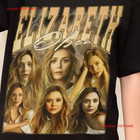 Elizabeth Olsen Retro shirt Vintage print 90's T Clothing Crewneck SweaT vintage Washed graphic Vers