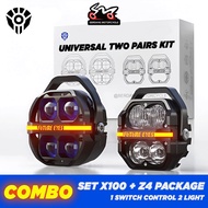 FUTURE EYES COMBO Galaxy X100 / X80 + Z4 Spotlight LED Headlight Motorcycle Accessories