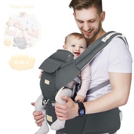 BAONEO Baby Carrier with Hip Seat for Breastfeeding Comfortable Multifunctional Baby Carriers with W