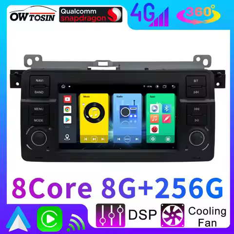 Owtosin 8Core 12G+256G UIS7870 Android 13 Car Radio For BMW 3 Series E46 M3 360° Camera WiFi CarPlay