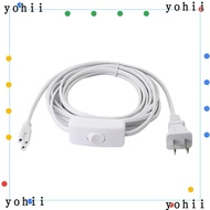 YOHII 3pin T5 T8 LED Switch Wire, White Plastic 10ft LED Tube Power Extension Cord, Portable 10ft Copper LED Light Fixture Extension Cable Worker