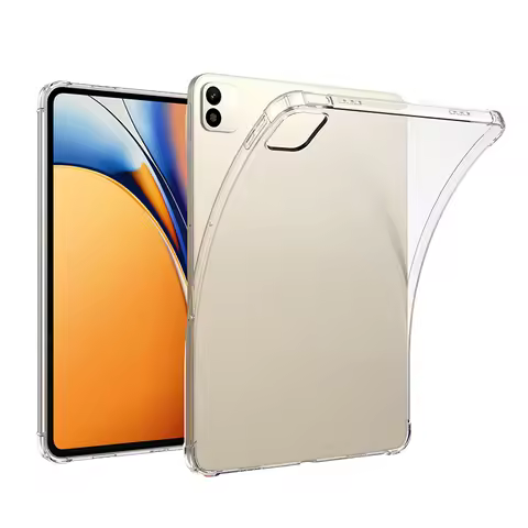 Soft TPU Protective Cover for Realme Pad3 11.6 Inch Tablet, Transparent Anti-Scratch Shockproof Back