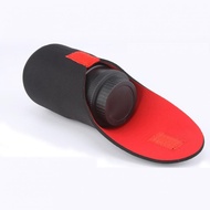 Slr Camera Red Black Dual-use Lens Bag Protective Bag Lens Barrel Lens Bag Front Black Reverse Red