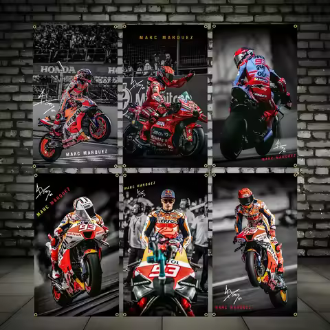 M-Marquez 93 Motorcycle Flag Polyeste Printing Banner for Garage Wall Art Out Door Decoration