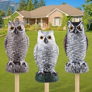 Fake Plastic Owl Decoys Lomrsiul Garden Owl Statue Waterproof Owl Scarecrow for Garden Courtyard Orc