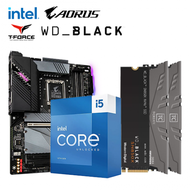【重磅價】Intel【14核】Core i5-13600KF+技嘉 Z690 AORUS ELITE DDR4+十銓 T-CREATE EXPERT DDR4-3200 16G*2+WD_BLACK SN850X 1TB
