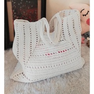 Handmade Knitted Tote Bag I Bag KnittedWanita I Bag HandmadeWanita I Knitted Bag I Aesthetic Bag