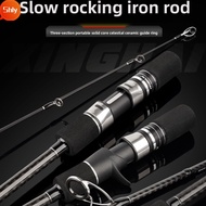 SHLY Carbon Rod, 1.83-1.91m 3-Piece Travel Jigging Rod, Professional 6000g Max Load Ceramic Guides M