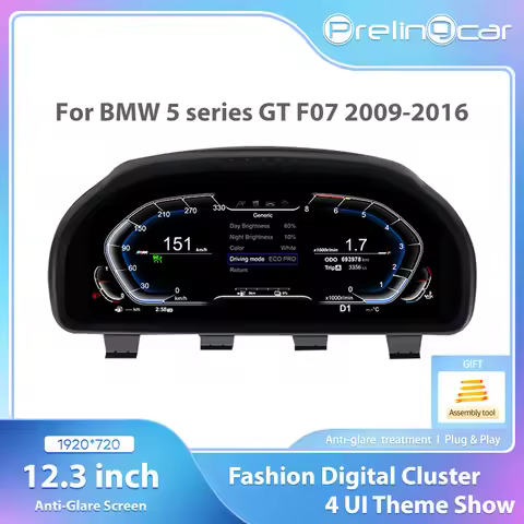 12.3'' Digital dashboard For BMW F10 F11 F18 F06 F12 F13 F01 F02 F03 LCD Dashboard Panel Speedometer