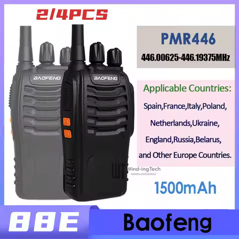 BF-88E PMR446 Handheld Intercom Communicator Long Distance Conversation Walkie Talkie 16 Channels 44