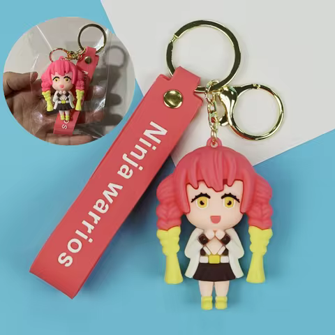 Anime Demon Slayer Kanroji Mitsuri Iguro Obanai Rengoku Kyoujurou Uzui Tengen Keychain Cosplay Keyri