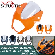 RC200 RC390 Front Headlight Cover Windscreen Windshield for KTM RC 125 200 390 2022-2024 Motorcycle 