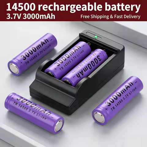 AA Size Rechargeable Lithium-Ion Battery 3.7V 3000mAh High Capacity for Radios Microphones Electric 