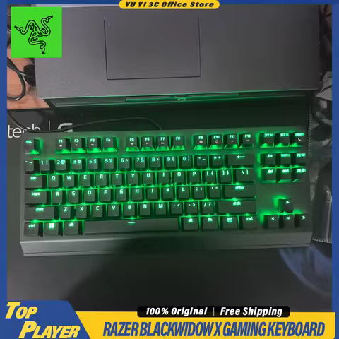 Razer Blackwidow X Mechanical Gaming Keyboard 87 Layout Clicky Razer Green Switch Support Driver ABS
