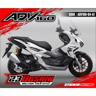 MERAH Cutting ADV 160 Sticker HONDA ADV 160 RED cutting Sticker Striping ADV 160 04 WHITE adv 160 st