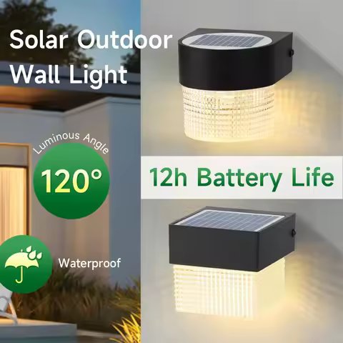 Solar Wall Lamp Outdoor Lighting Solar Lights LED Street Garden Decoration Waterproof Facade Lamps F