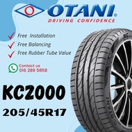 2054517  205 45 17 205/45R17 205-45-17 OTANI KC2000 Car Tyre Tire THAILAND (FREE INSTALLATION)