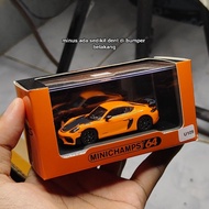 Minichamps x Tarmacworks Porsche 911 GT4 RS/Cayman Orange Pastel