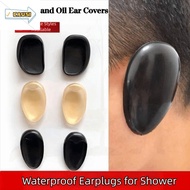 CAUSI 2Pcs Hair Dying Ear Covers, Plastic Waterproof Ear Protector Cover Caps, Gifts Earmuffs Reusab