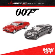 Mini GT 1/64 Aston Martin DBS "No Time To Die" / Ford Mustang Mach 1 "Diamond Are Forever" English ?