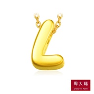 CHOW TAI FOOK 999 Pure Gold Alphabet Pendant - L