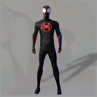 Spider-Man Across the Spider-Verse Miles Morales Cosplay Costume:Full Body Suit with Mask & Shoes fo