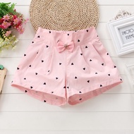 SMY 5 colors Kids Girl Shorts High Waist Love Shorts Cotton Breathable Girls Summer Pants 5-11Yrs