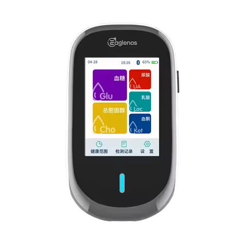 7 in 1 Multifunctional Glucose Lactate Beta-Ketone Acid Cholesterol Hematocrit Monitoring Meter for 