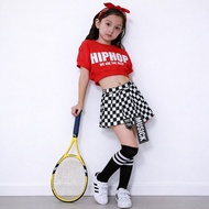 GLEEN kpop korean style dance suit for girls, sports outfit, ages 3-14 years