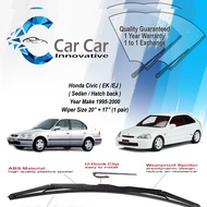 Honda Civic (EK/EJ) (Sedan/Hatchback) Wiper  Silicone Wiper Blades  Year 1995-2000 ( 1 pair -Size 20