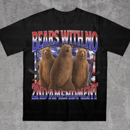 Bears With No 2nd Amendment Funny USA Meme T Shirt Unisex Retro Graphic Tee
