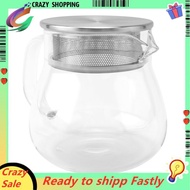 Heat Resistant Coffee Pot Hand Brewing Coffee Pot Steel Cover Transparent Sharing Pot Glass Brewing 