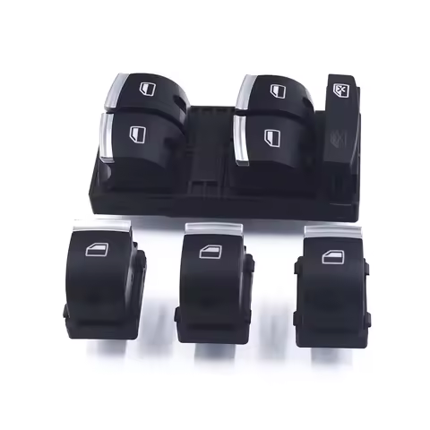 New Chrome Master Window Switch Control Button For Audi A3 8P A6 S6 RS6 C6 Q7 2004 2005 2006 2007 20