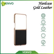 VENVO - VV81 Case Gold Leather Samsung z flip 3 4 5 6 7 8 Samsung Z Fold 3 4 5 6 7 8 Ultra Venvo Ind