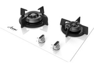 歐之寶 - AT-1500-TP/W 53厘米 嵌入式玻璃面雙頭煤氣爐 (白色)