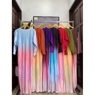 Dress Ombre Pleated Muslimah Viral