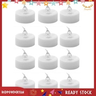 [Stock] 12Pcs Warm White LED Flashing Bright Wishing Candles Electronic Candle