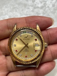 ENICAR  英納格   全自動機械錶  古董   星期日歷   吾行（請自行維修）  男裝  36mm   手錶