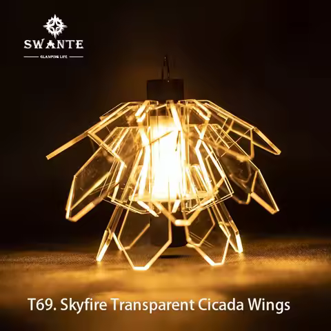 New Swante Small Stick Lamp 5050 Workshop Brand Design Cicada Wings Outdoor Camping Lampshade Sky Fi
