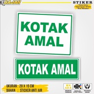 stiker kotak amal / label kotak amal / stiker masjid